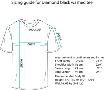 Diamond black washed tee