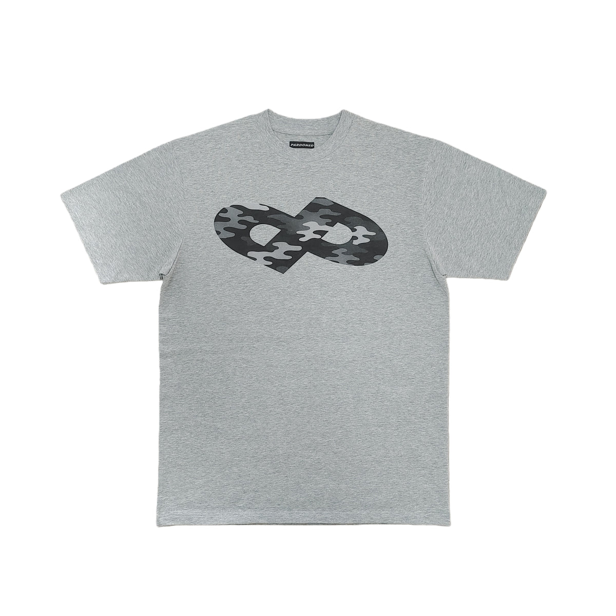 Camo logo grey tee