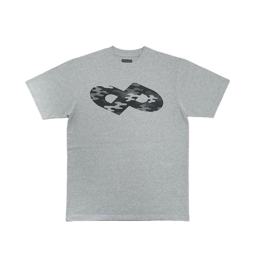 Camo logo grey tee
