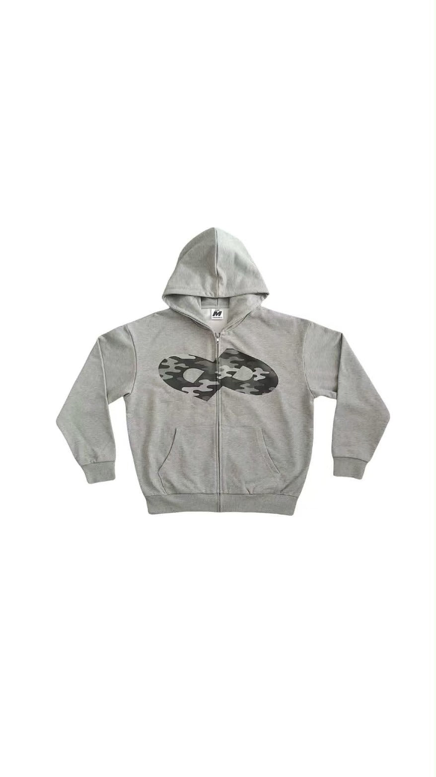 Camo grey zipup hoodie