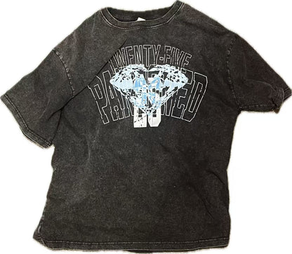 Diamond black washed tee